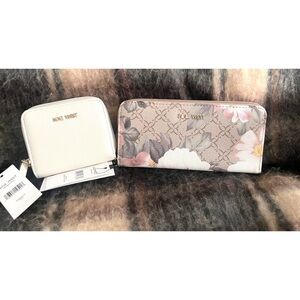 Nine West Floral Wallet and Cream Card Holder Set